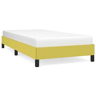 Bedframe stof groen 90x200 cm 2