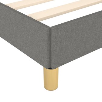 Bedframe stof donkergrijs 90x190 cm 7