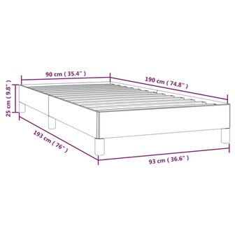 Bedframe stof donkergrijs 90x190 cm 9