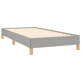 Bedframe stof lichtgrijs 90x200 cm 4