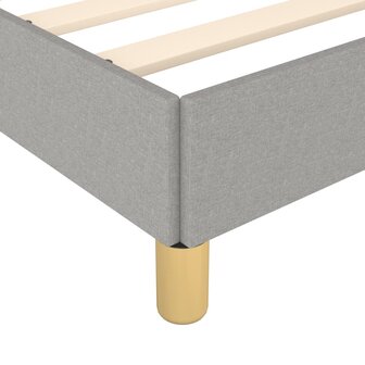 Bedframe stof lichtgrijs 90x200 cm 7