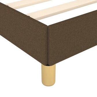 Bedframe stof donkerbruin 90x200 cm 7