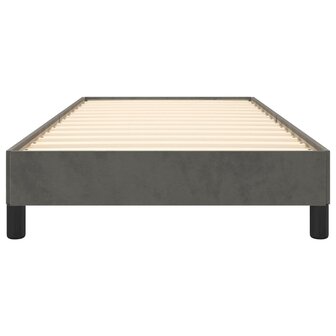 Bedframe fluweel donkergrijs 80x200 cm 5