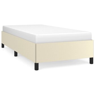 Bedframe kunstleer cr&egrave;mekleurig 100x200 cm 2