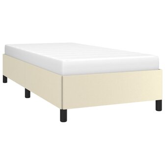 Bedframe kunstleer cr&egrave;mekleurig 100x200 cm 3