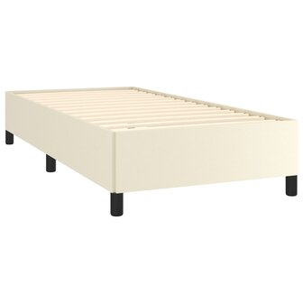 Bedframe kunstleer cr&egrave;mekleurig 100x200 cm 4