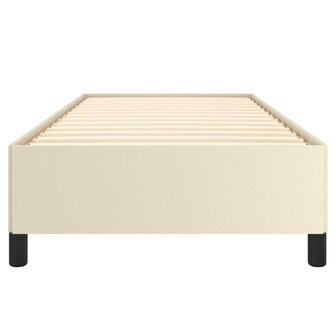 Bedframe kunstleer cr&egrave;mekleurig 100x200 cm 5