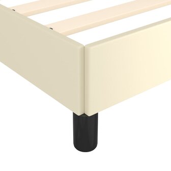 Bedframe kunstleer cr&egrave;mekleurig 100x200 cm 7