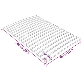 Lattenbodem met 17 latten 80x200 cm 7