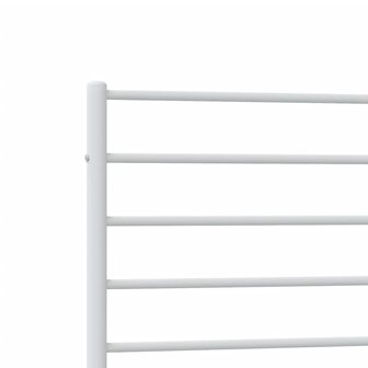 Bedframe met hoofdbord metaal wit 80x200 cm 9