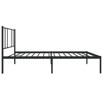 Bedframe met hoofdbord metaal zwart 80x200 cm 7