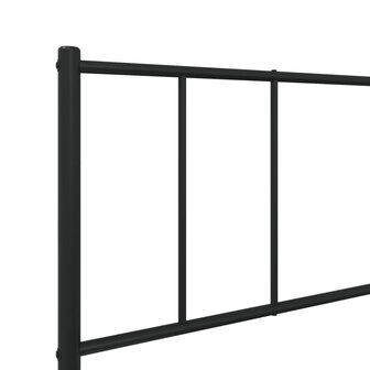 Bedframe met hoofdbord metaal zwart 80x200 cm 9