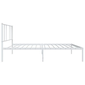 Bedframe met hoofdbord metaal wit 75 x 190 cm 7