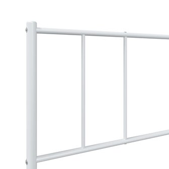 Bedframe met hoofdbord metaal wit 75 x 190 cm 9