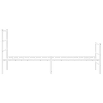 Bedframe met hoofd- en voeteneinde&nbsp;metaal wit 75x190 cm 6
