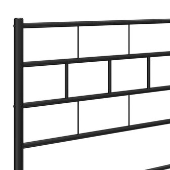 Bedframe met hoofdbord metaal zwart 90x200 cm 8