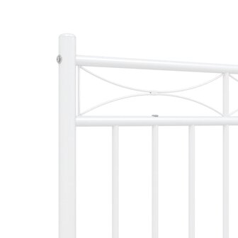 Bedframe met hoofd- en voeteneinde metaal wit 140x200 cm 8