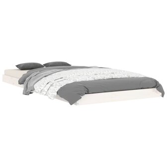Bedframe massief grenenhout wit 90x190 cm 3