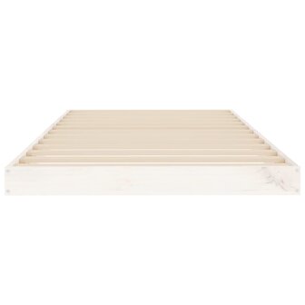 Bedframe massief grenenhout wit 90x190 cm 5