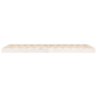 Bedframe massief grenenhout wit 90x190 cm 6