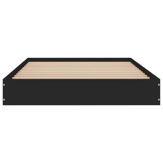 Bedframe bewerkt hout zwart 100x200 cm 4