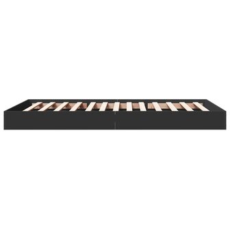 Bedframe bewerkt hout zwart 100x200 cm 5