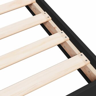 Bedframe bewerkt hout zwart 100x200 cm 7