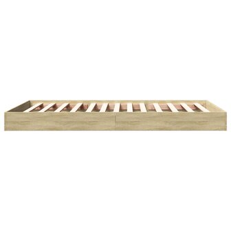 Bedframe bewerkt hout sonoma eikenkleurig 100x200 cm 5