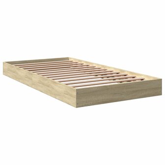 Bedframe bewerkt hout sonoma eikenkleurig 100x200 cm 6
