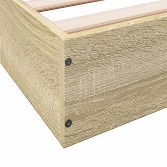 Bedframe bewerkt hout sonoma eikenkleurig 100x200 cm 8