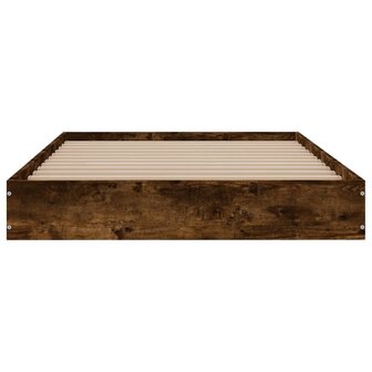 Bedframe bewerkt hout gerookt eikenkleurig 90x190 cm 4