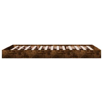 Bedframe bewerkt hout gerookt eikenkleurig 90x190 cm 5