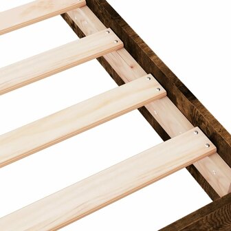 Bedframe bewerkt hout gerookt eikenkleurig 90x190 cm 7