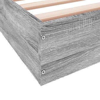 Bedframe bewerkt hout grijs sonoma eikenkleurig 90x190 cm 8