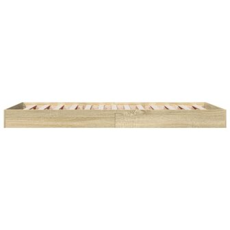 Bedframe bewerkt hout sonoma eikenkleurig 75x190 cm 5
