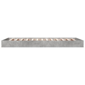 Bedframe bewerkt hout betongrijs 75x190 cm 5