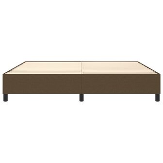 Boxspringframe stof donkerbruin 200x200 cm 5