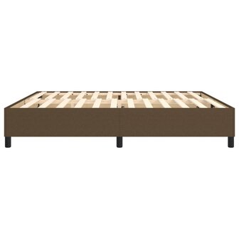Boxspringframe stof donkerbruin 200x200 cm 6