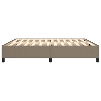 Boxspringframe stof taupe 200x200 cm 6