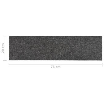 Trapmatten zelfklevend 15 st rechthoekig 76x20 cm antraciet 7