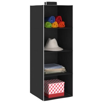 Kledingorganisers hangend 2 st met 4 schappen stof 3