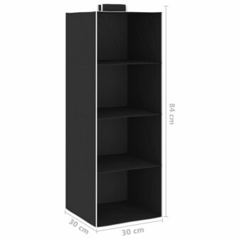 Kledingorganisers hangend 2 st met 4 schappen stof 9