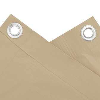 Balkonscherm Oxford textiel 75x400 cm beige 3