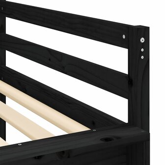 Kinderhoogslaper met gordijnen 90x190 cm grenenhout roze 11
