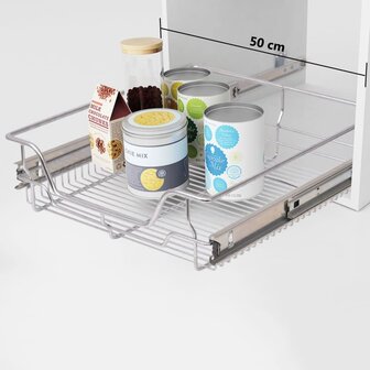 Draadmanden uittrekbaar 2 st 500 mm zilverkleurig 1