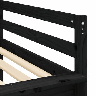 Kinderhoogslaper met gordijnen 80x200 cm massief grenenhout 11