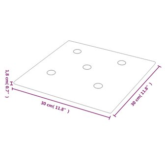 Wandpanelen 12 st 1,08 m&sup2; 30x30 cm kunstleer bruin 8