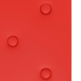 Wandpanelen 12 st 2,16 m&sup2; 60x30 cm kunstleer rood 6