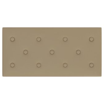 Wandpanelen 12 st 2,16 m&sup2; 60 x 30 cm kunstleer cappuccinokleur 5