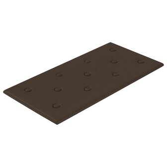 Wandpanelen 12 st 2,16 m&sup2; 60x30 cm kunstleer bruin 3